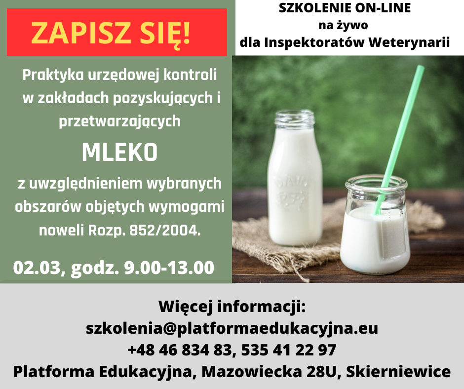 szkolenia dla inspekcji weterynaryjnej