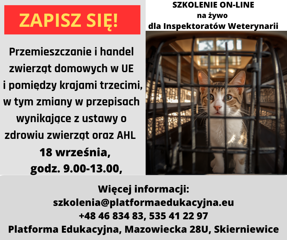 szkolenia dla inspekcji weterynaryjnej
