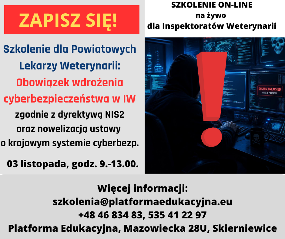 szkolenia dla Inspekcji weterynaryjnej