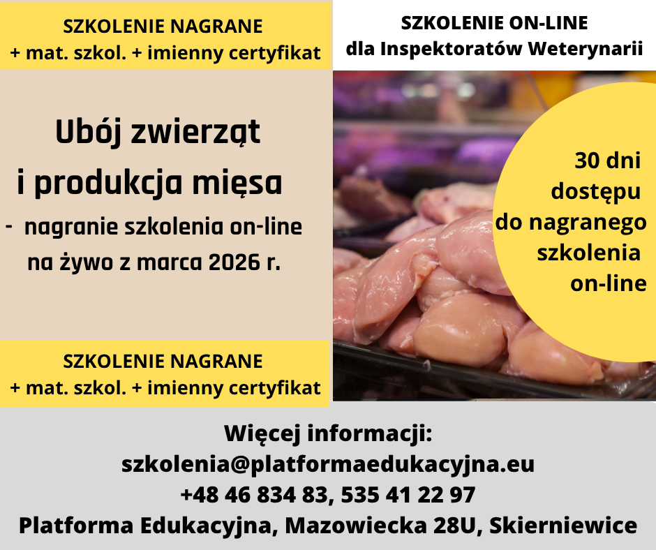 szkolenia dla inspekcji weterynaryjnej