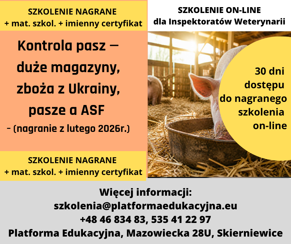 szkolenia dla inspekcji weterynaryjnej