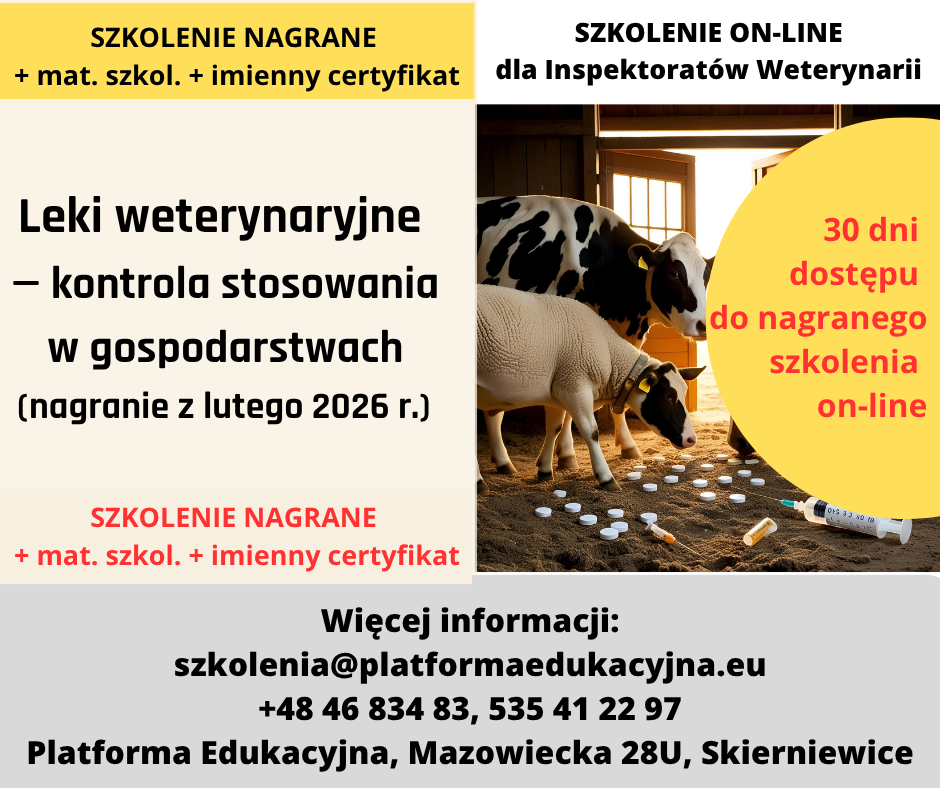 szkolenia dla inspekcji weterynaryjnej