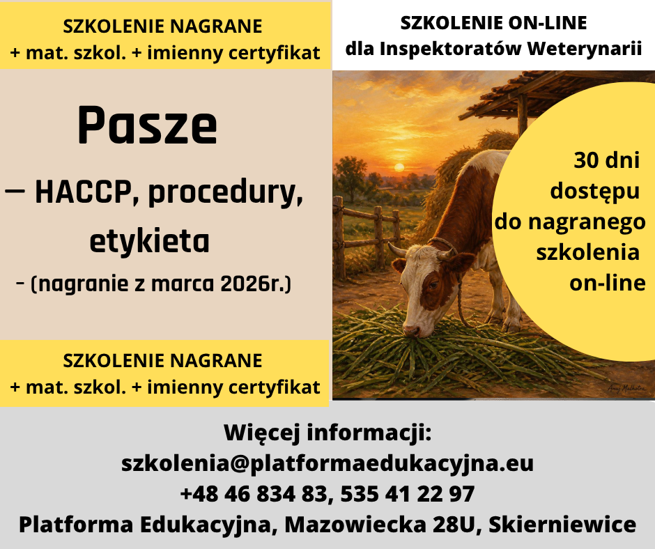 szkolenia dla inspekcji weterynaryjnej