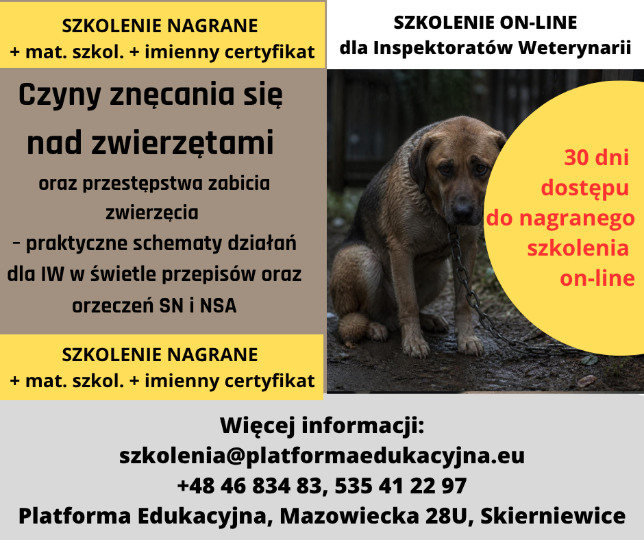 szkolenia dla inspekcji weterynaryjnej