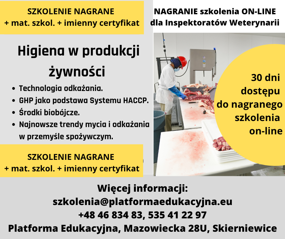 szkolenia dla inspekcji weterynaryjnej