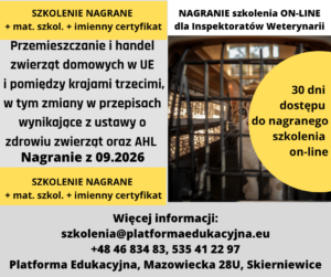 szkolenia dla inspekcji weterynaryjnej